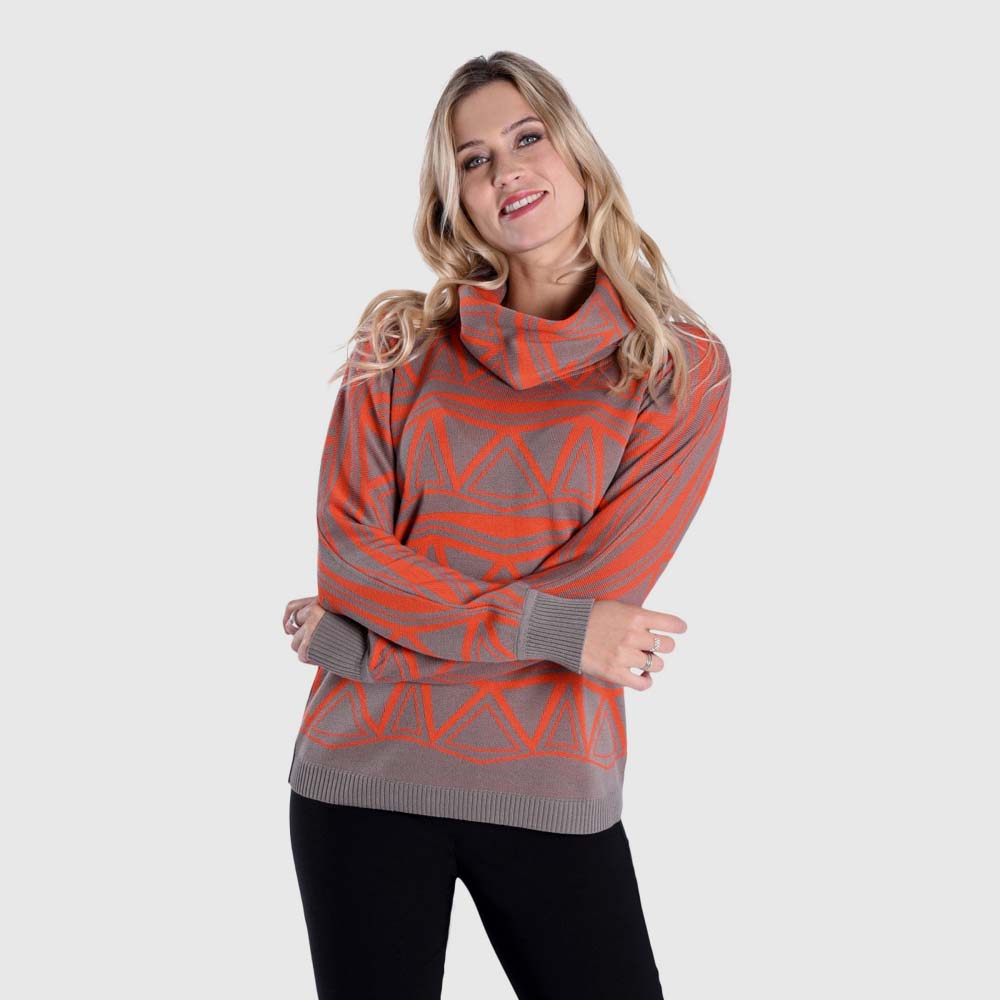 Fledermauspullover, Jacquard