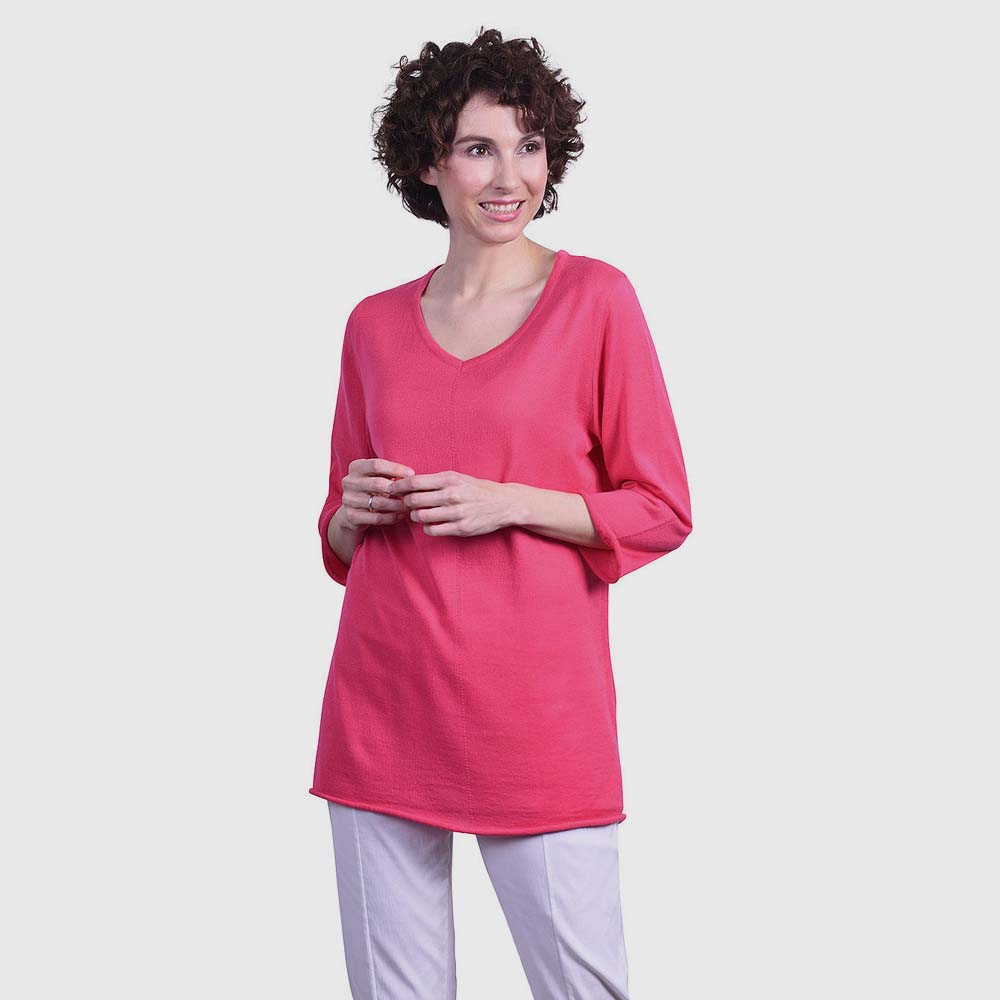 Pullover V-Neck ultra-light, 7/8 Arm
