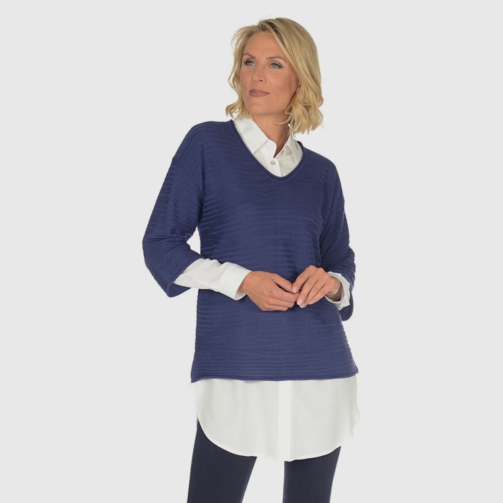 Kastenpullover Strukturstrick
