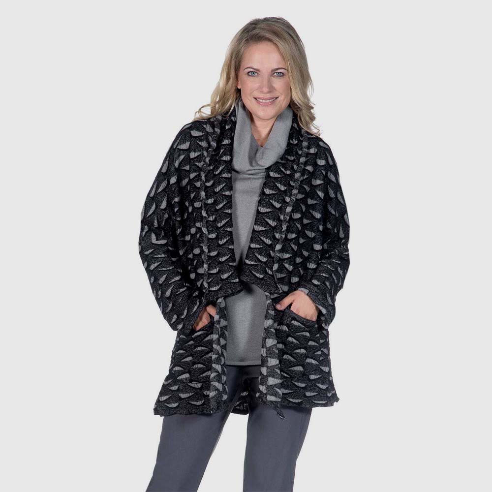Walk-Jacke mit Röllchenmuster