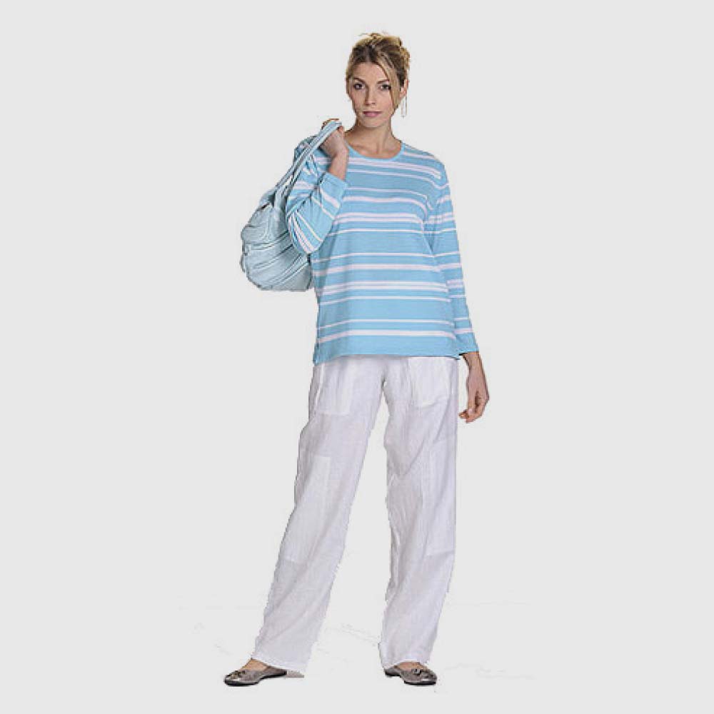 Leinenhose mit Tasche