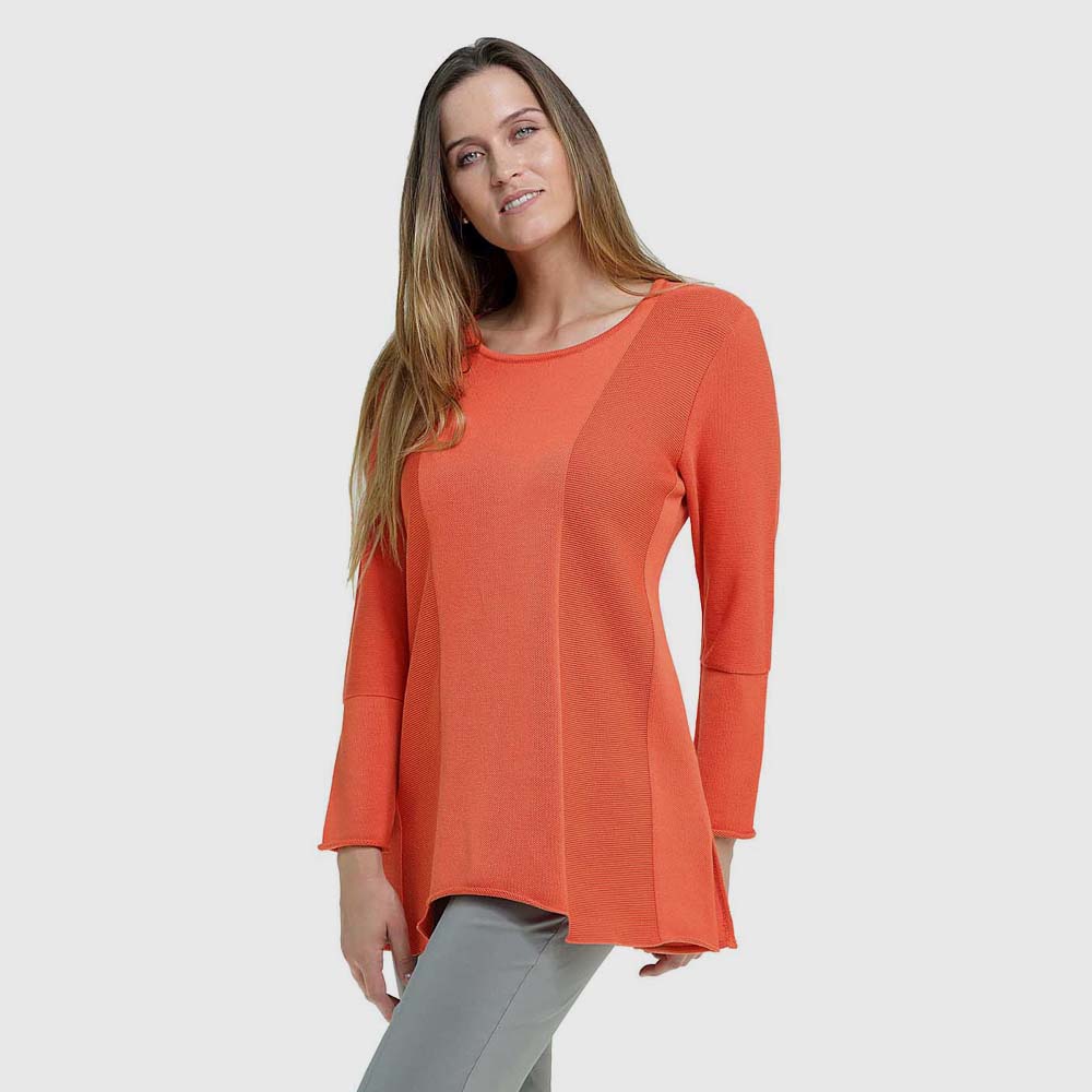Pullover A-Form Strukturstrick-Mix