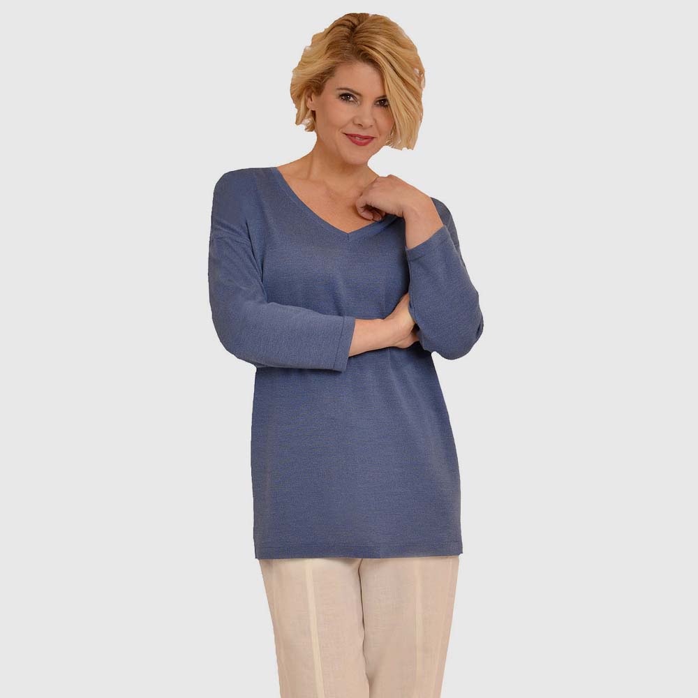 Kastenpullover, Knopfleiste hinten