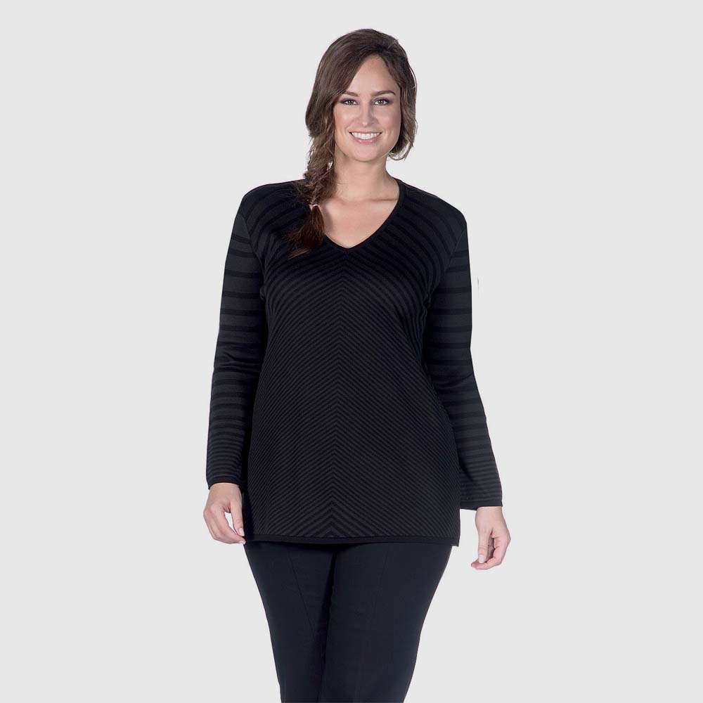 Pullover diagonaler Ringel, Langarm