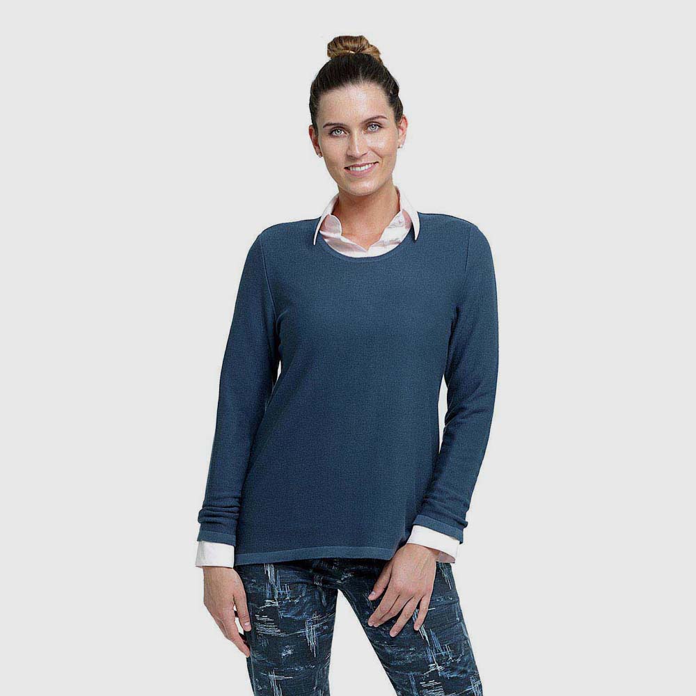 Pullover Links-Links, Rundhals