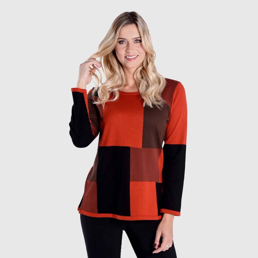 Pullover Intarsien Vierecke