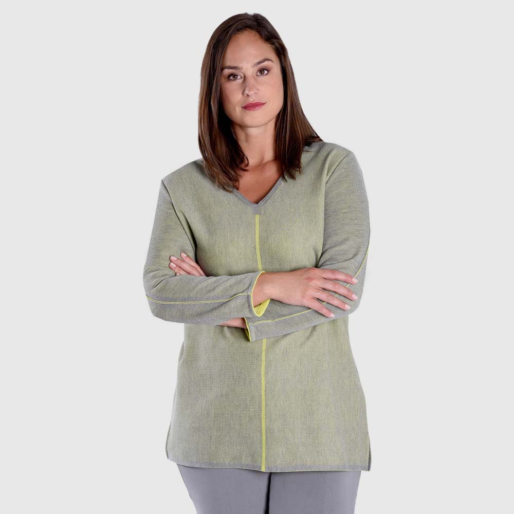 Pullover V-Neck, Langarm