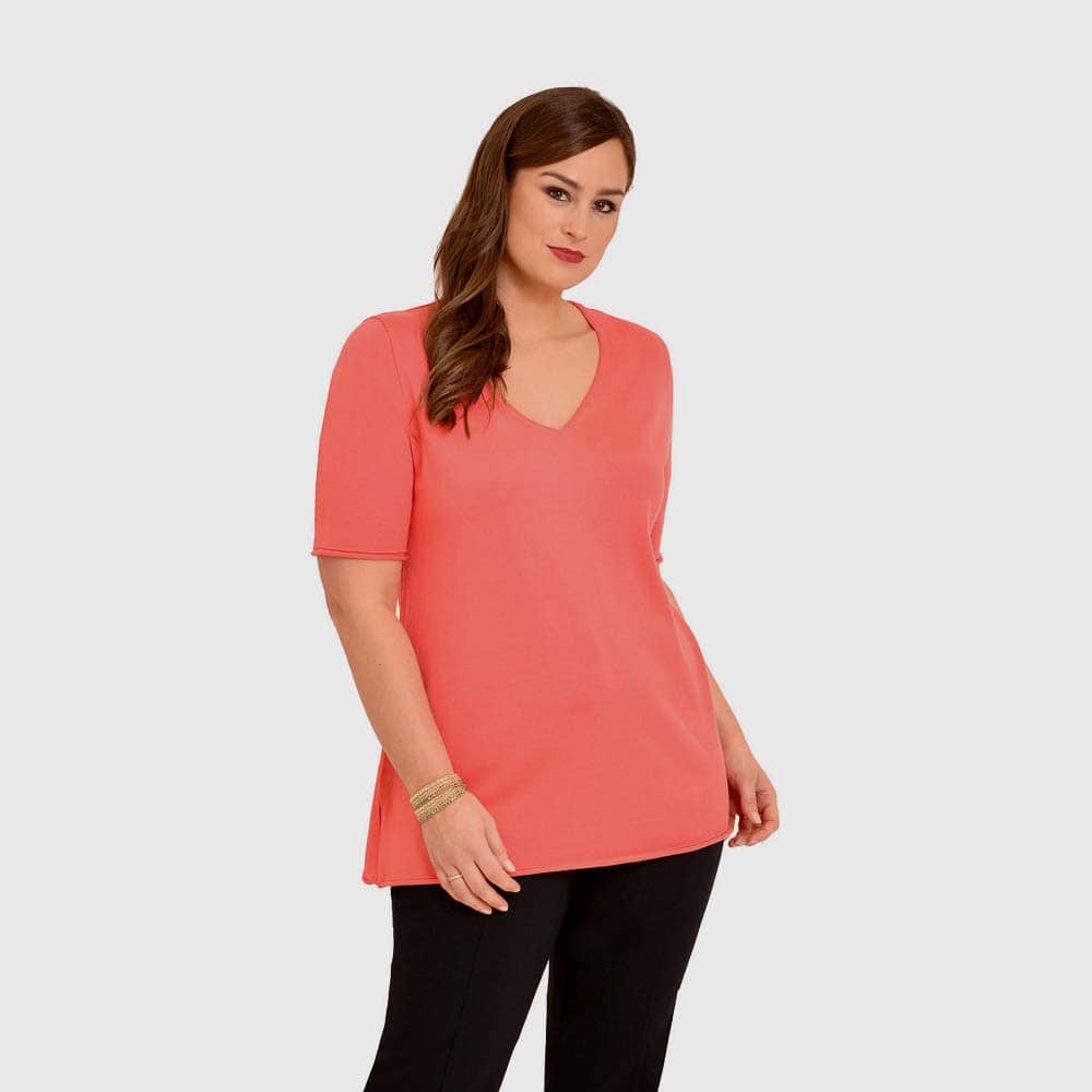 Pullover A-Form, tiefer V-Ausschnitt