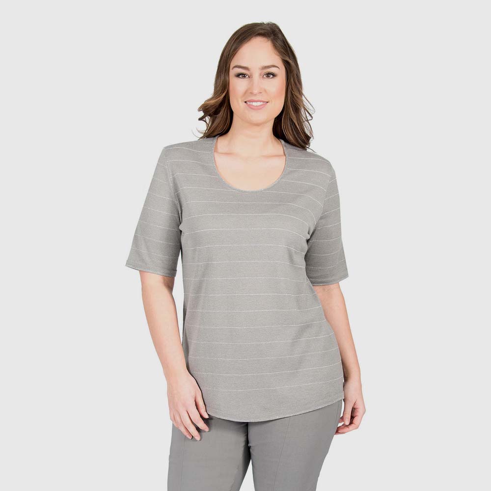 Pullover Lurex-Streifen ultra-light