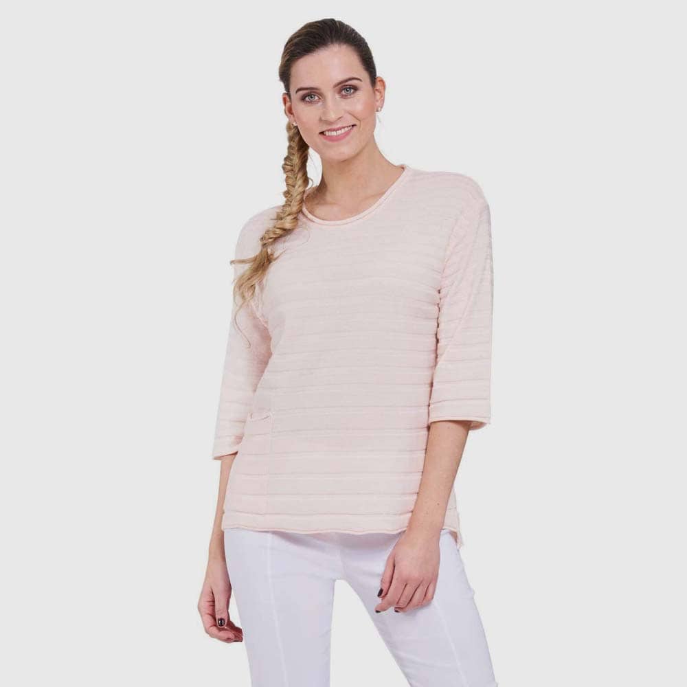 Pullover Wellenverlauf mit Tasche