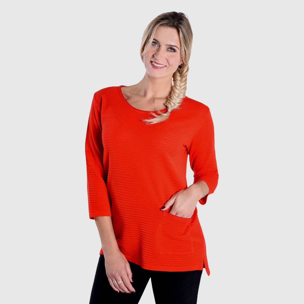 Pullover mit Biesen, 3/4 Arm