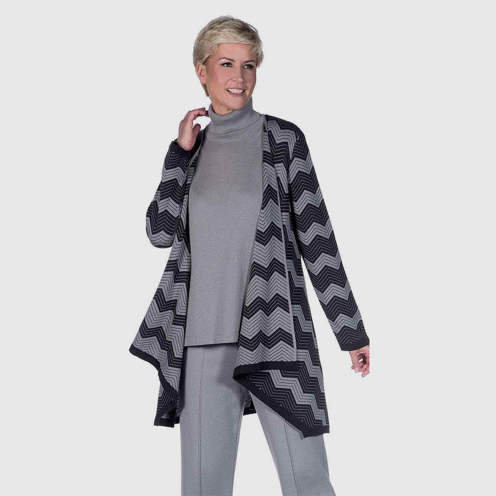 Jacke Zick-Zack Verlauf, offen