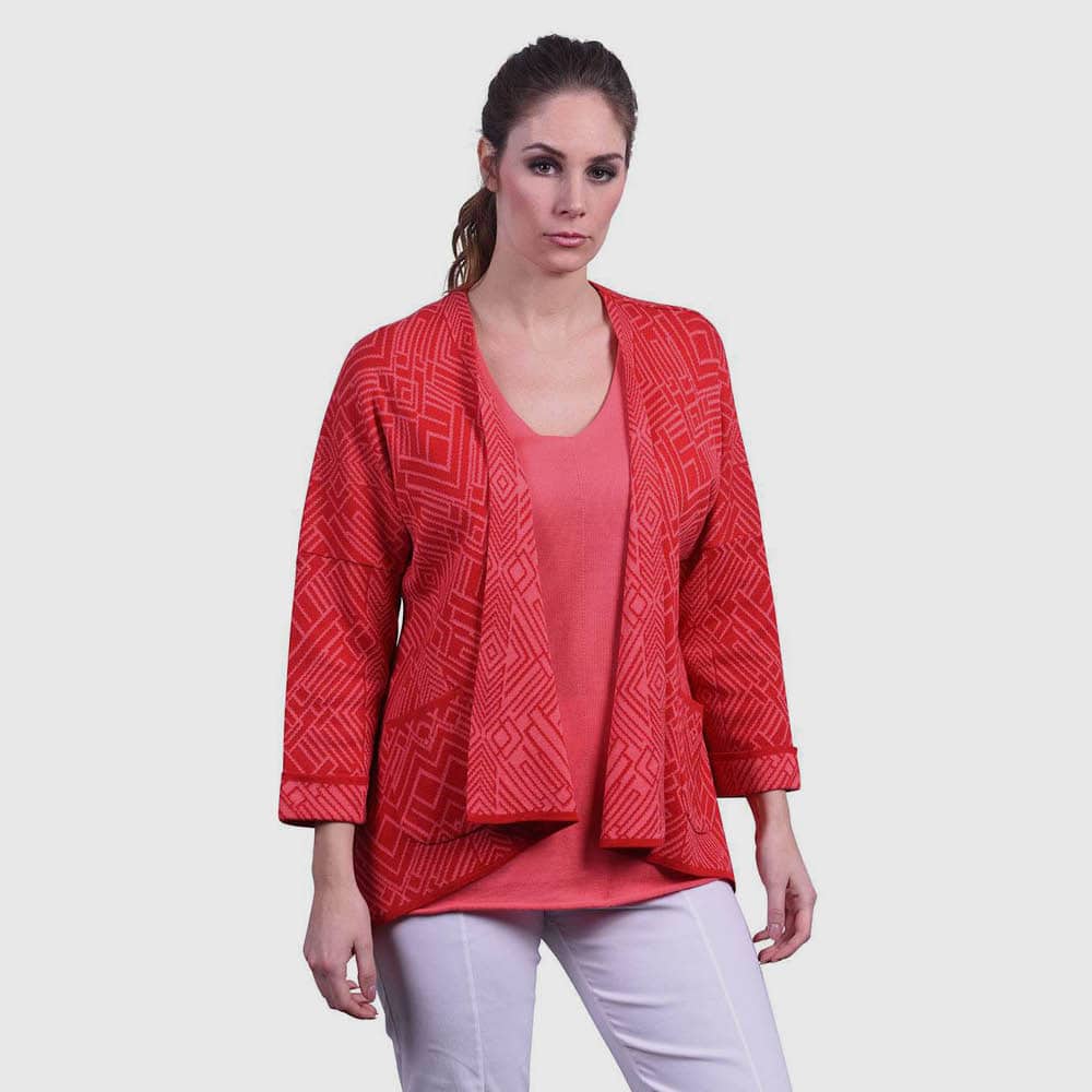Jacke Jacquard, offen