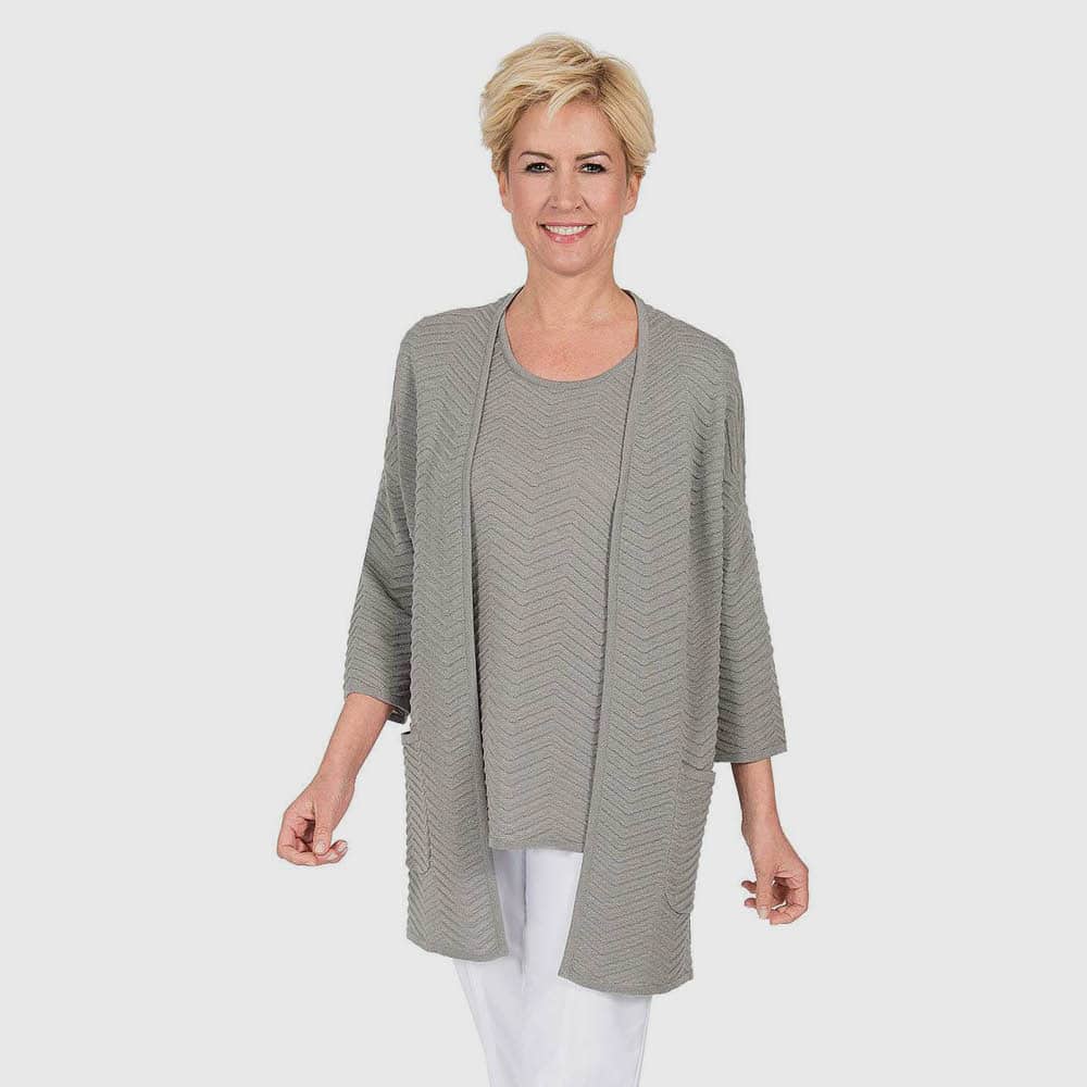 Jacke Wellenmuster, offen