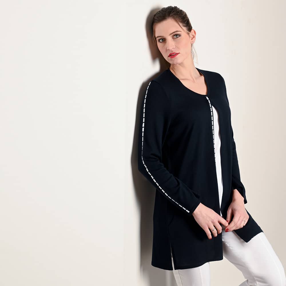 Jacke, eingestrickter Streifen