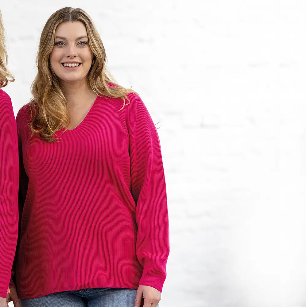 Pullover Fully-Fashion, V-Ausschnitt