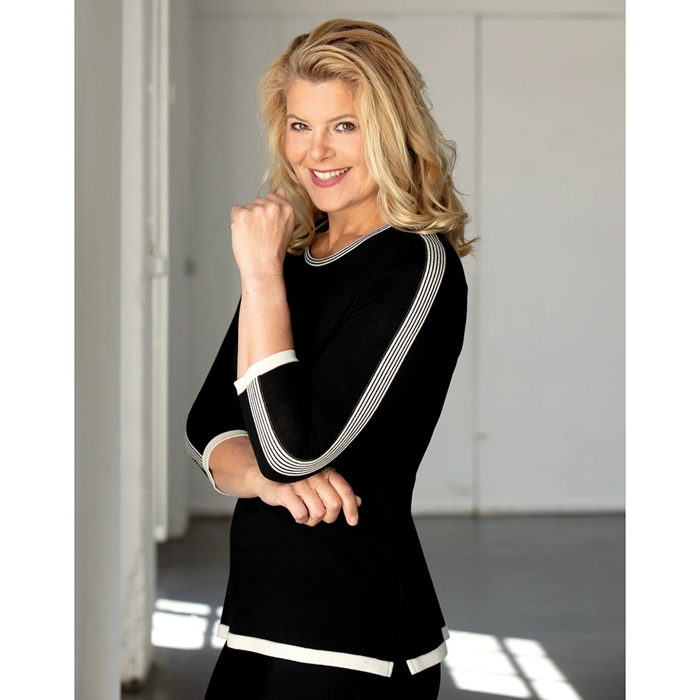 Pullover mit Sattel, Rundhals