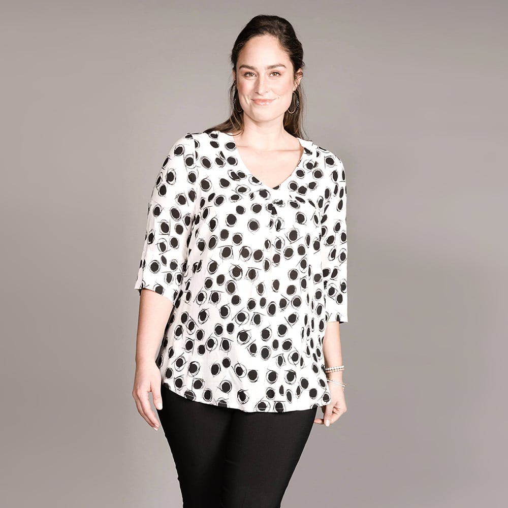 Blusenshirt mit V-Ausschnitt