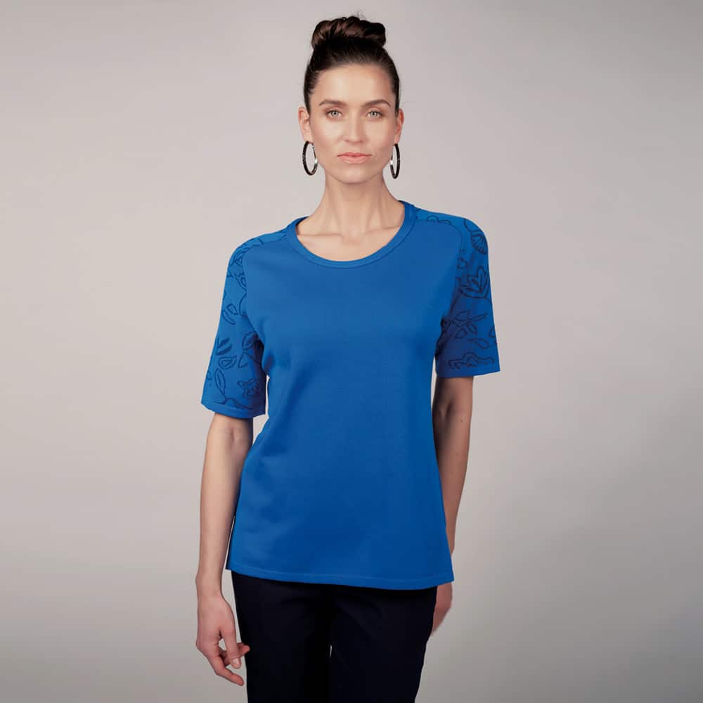 Shirt Kurzarm, Ärmel mit Sattel