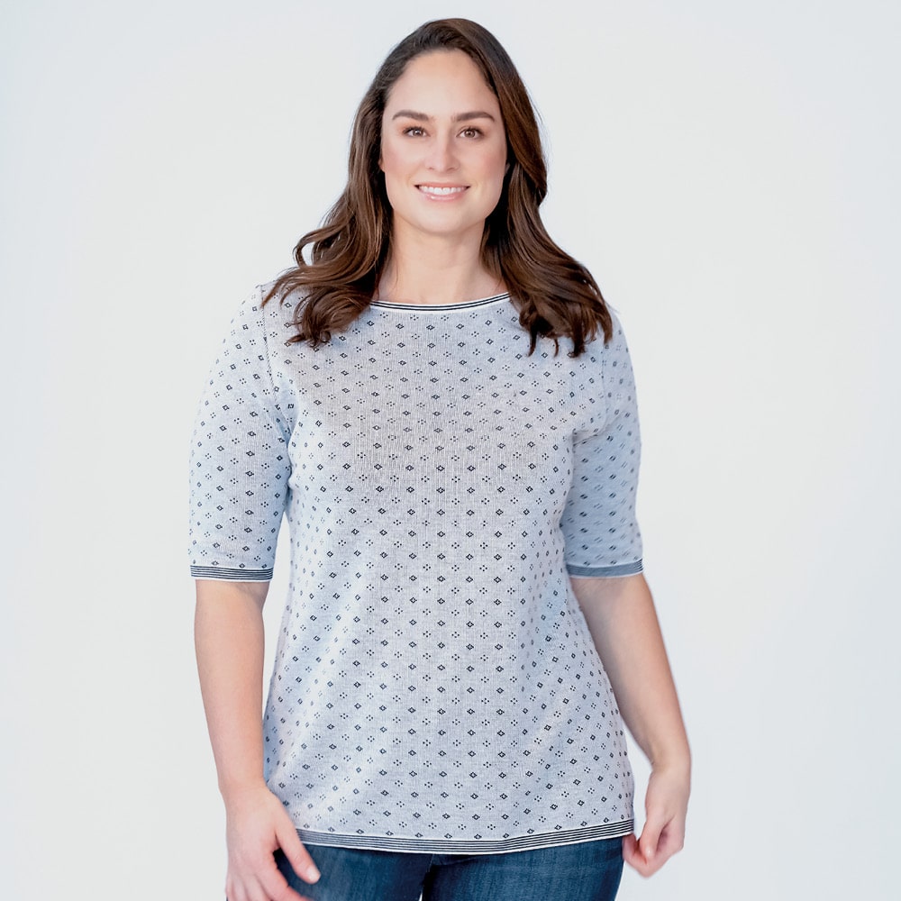 Shirt Kurzarm, minimal Muster
