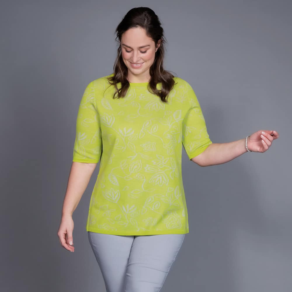 Shirt Kurzarm, Blüte allover