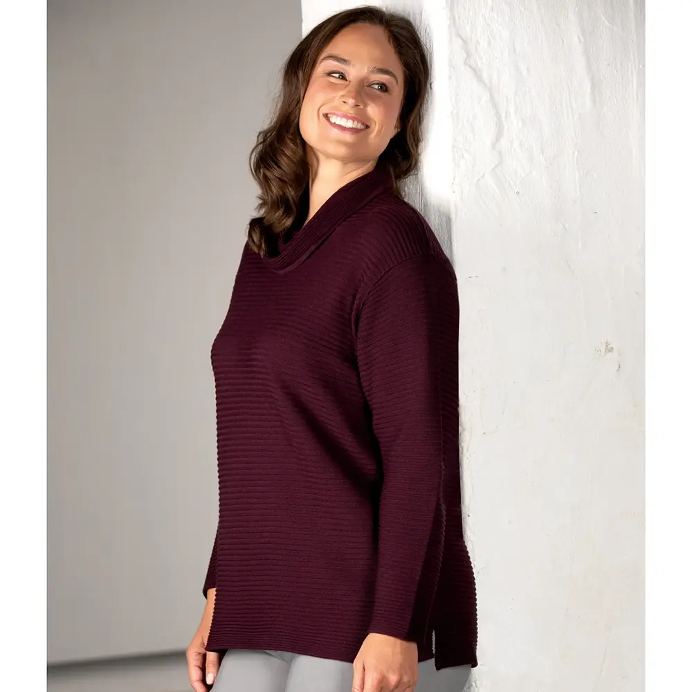 Pullover Rechts-Links mit Rollkragen