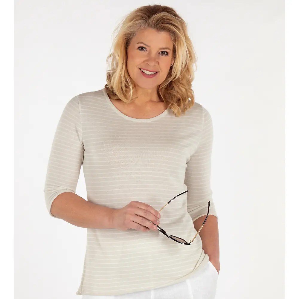 Pullover Ringel ultra-light, 3/4 Arm