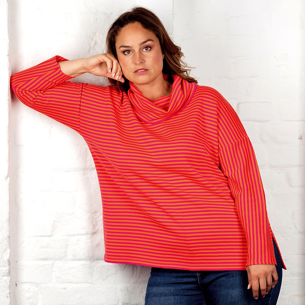 Kastenpullover, Rollkragen