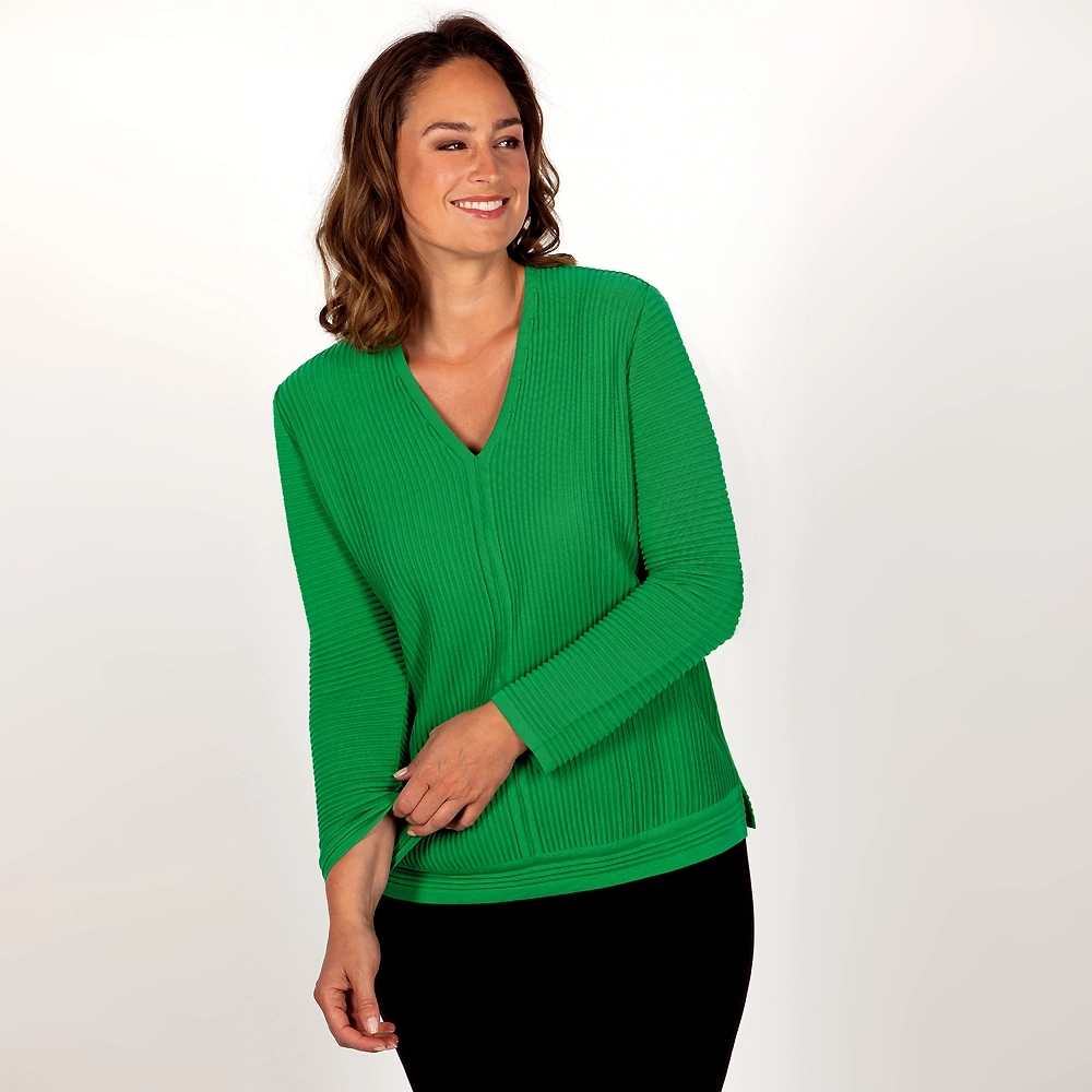 Pullover Welle V-Neck, Langarm