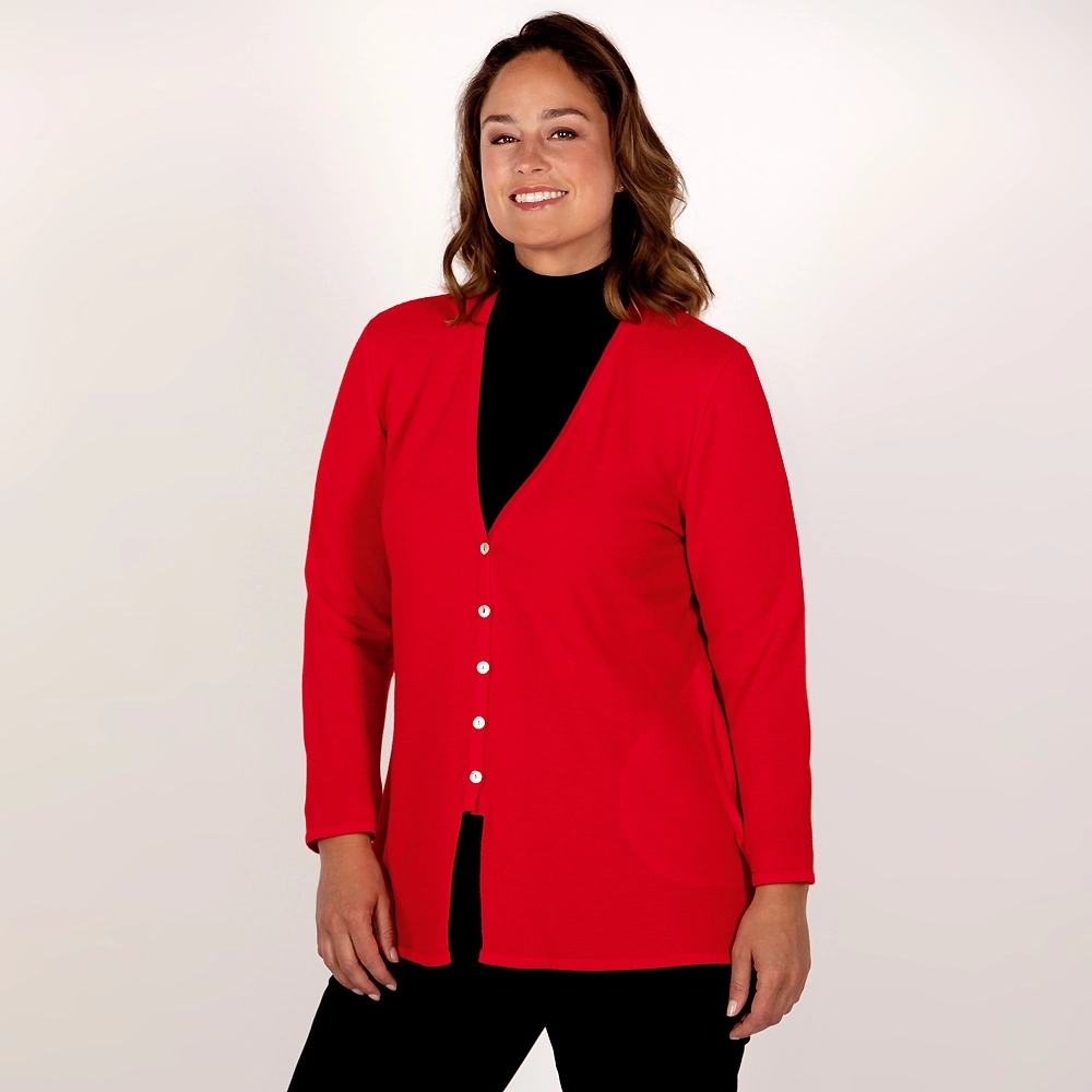 Jacke mit Knopfleiste, Langarm