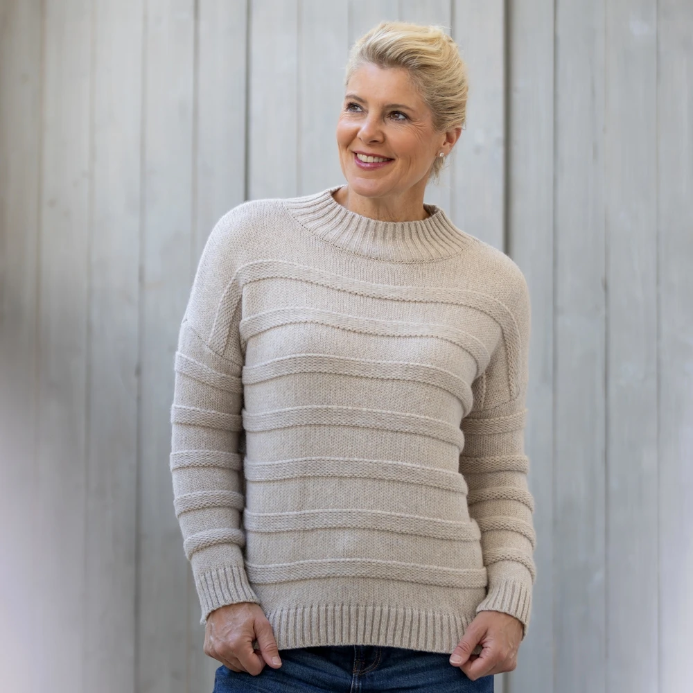 Wollpullover Struktur-Ringel